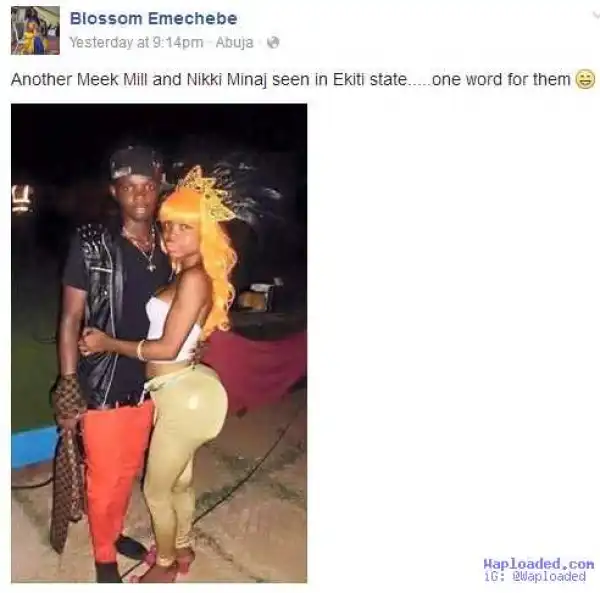 WOW!!! Nicki Minaj And Meek Mill Spotted in Ekiti… [See Photo]